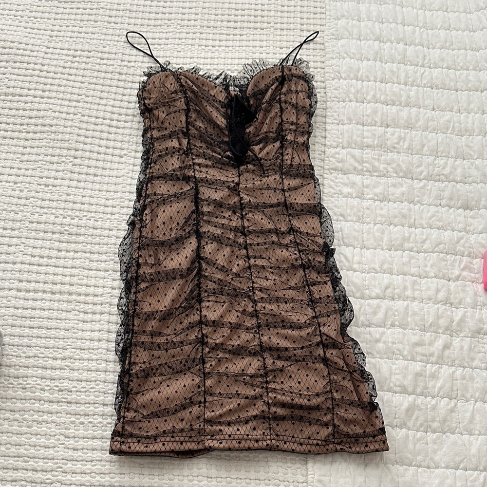 Windsor Lace/Dot Mini Dress